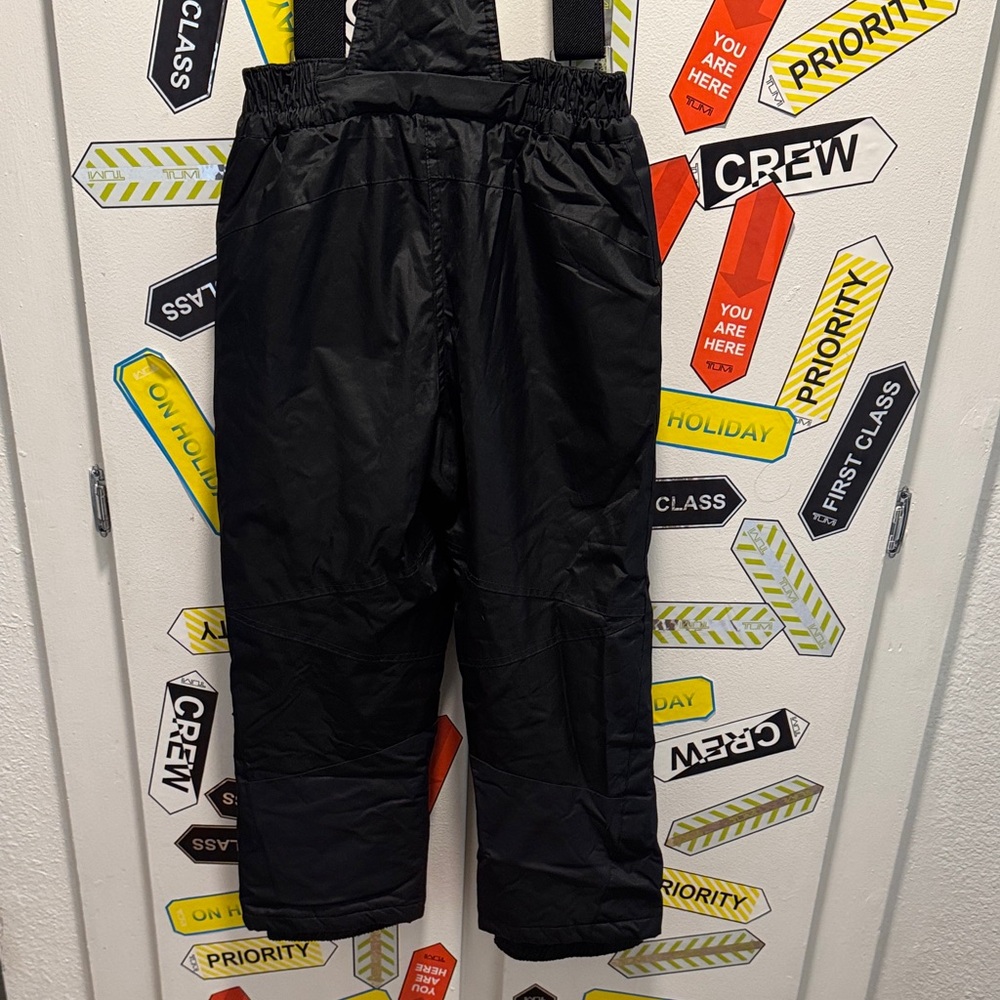 Weatherproof Black Kids Snow Overalls with Adjustable Suspenders size 7/8 - Picture 4 of 6